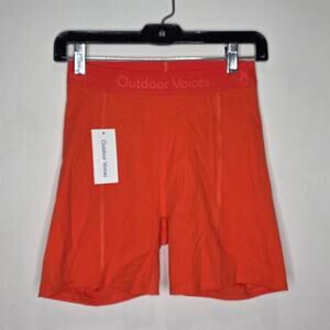 NWT Outdoor Voices SuperForm 5" biker shorts - small - Sundance orange